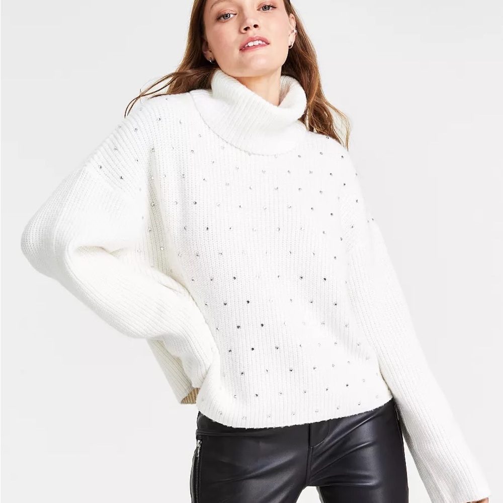 Women's Astro Embellished Turtleneck Sweater.